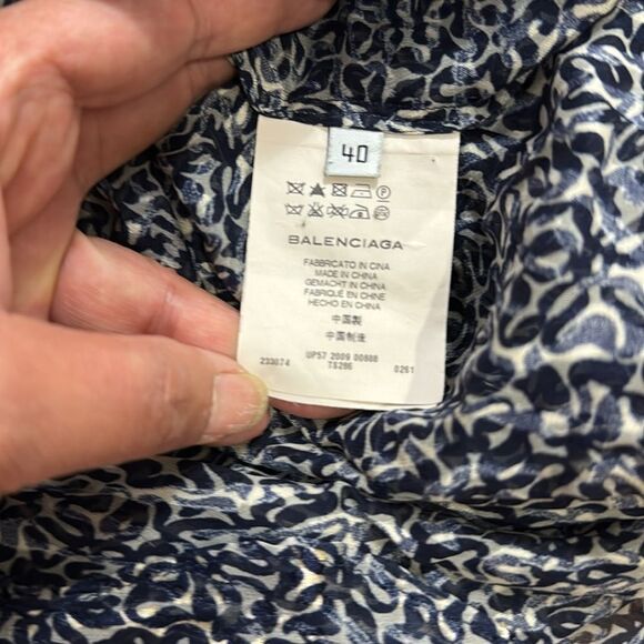 Balenciaga Silk Scarf Sheer Blouse size 40 - Picture 9 of 12